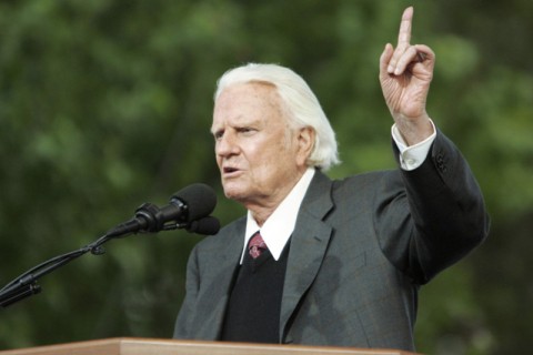 Billy Graham preaching