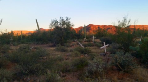 crosses for migrant deaths